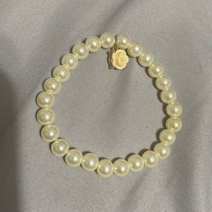Pearl Bracelet with Flower Charm
